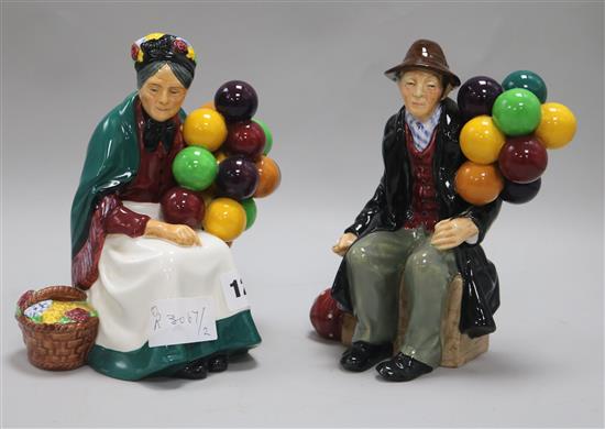 Two Royal Doulton figures The Balloon Seller and The Balloon Man